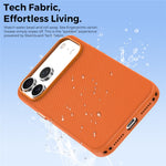 For iPhone 18 Pro Magnetic Case Tech Fabric Coated TPU + PC Anti-Drop Phone Cover