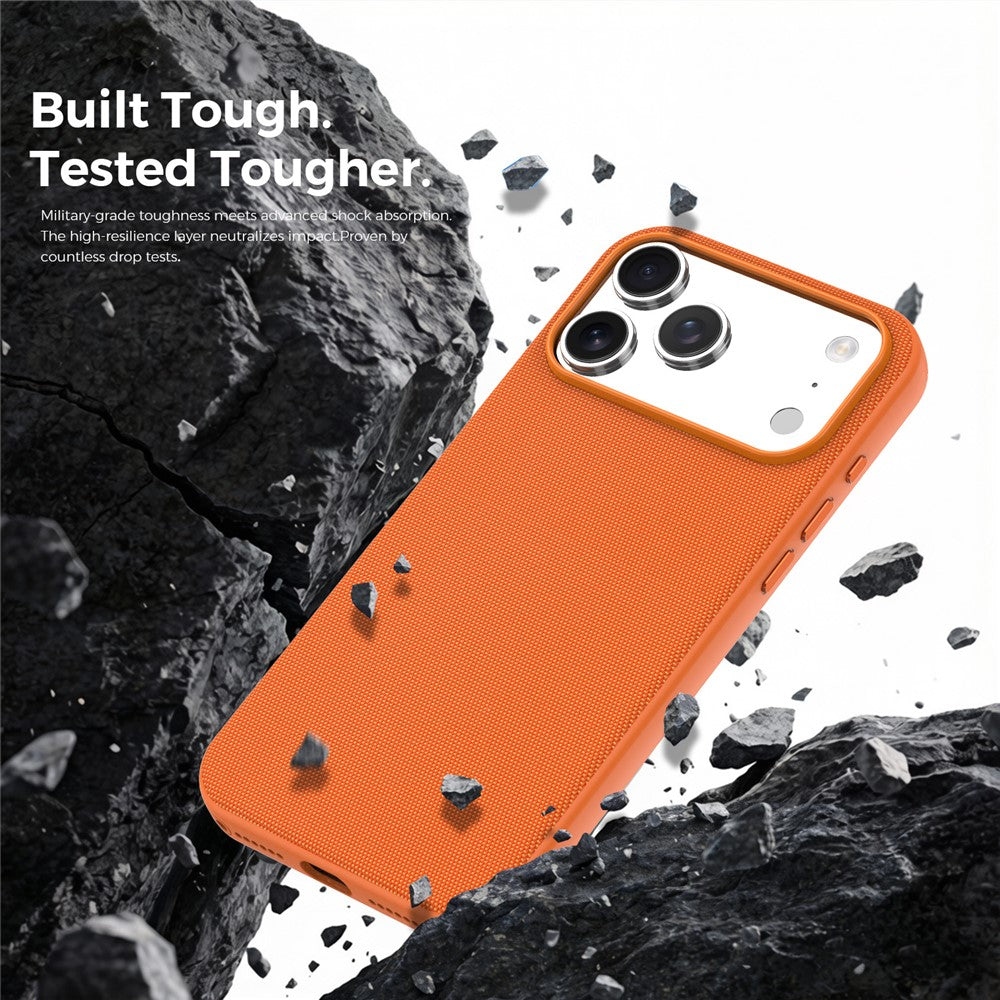 For iPhone 18 Pro Magnetic Case Tech Fabric Coated TPU + PC Anti-Drop Phone Cover