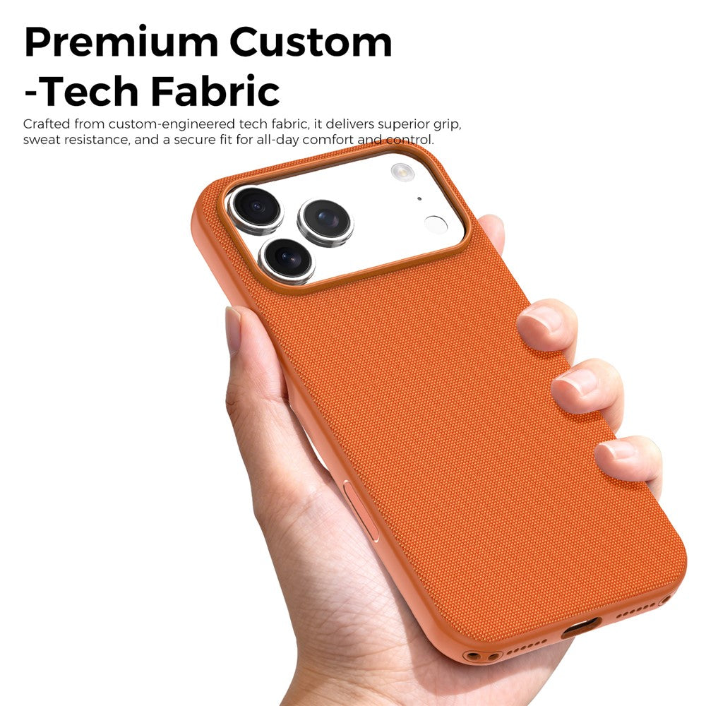 For iPhone 18 Pro Magnetic Case Tech Fabric Coated TPU + PC Anti-Drop Phone Cover