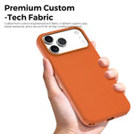 Til iPhone 18 Pro Max Magnetisk Cover Tech Fabric Belagt TPU + PC Anti-Fald Telefoncover