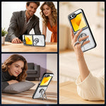 For Samsung Galaxy Z Flip6 5G Case with Slide Camera Cover Kickstand PC + TPU Protective Phone Shell
