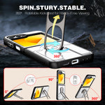 For Samsung Galaxy Z Flip6 5G Case with Slide Camera Cover Kickstand PC + TPU Protective Phone Shell