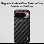 IMAK til Google Pixel 10 Pro / Google Pixel 10 Ruiyi Series Magnetisk Cover Kulfibertekstur Læder + PC Telefoncover