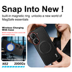 IMAK for Asus Zenfone 10 5G / Asus Zenfone 9 5G Ruiyi Series Magnetic Case Carbon Fiber Texture Leather + PC Phone Cover