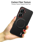 IMAK for Asus Zenfone 10 5G / Asus Zenfone 9 5G Ruiyi Series Magnetic Case Carbon Fiber Texture Leather + PC Phone Cover