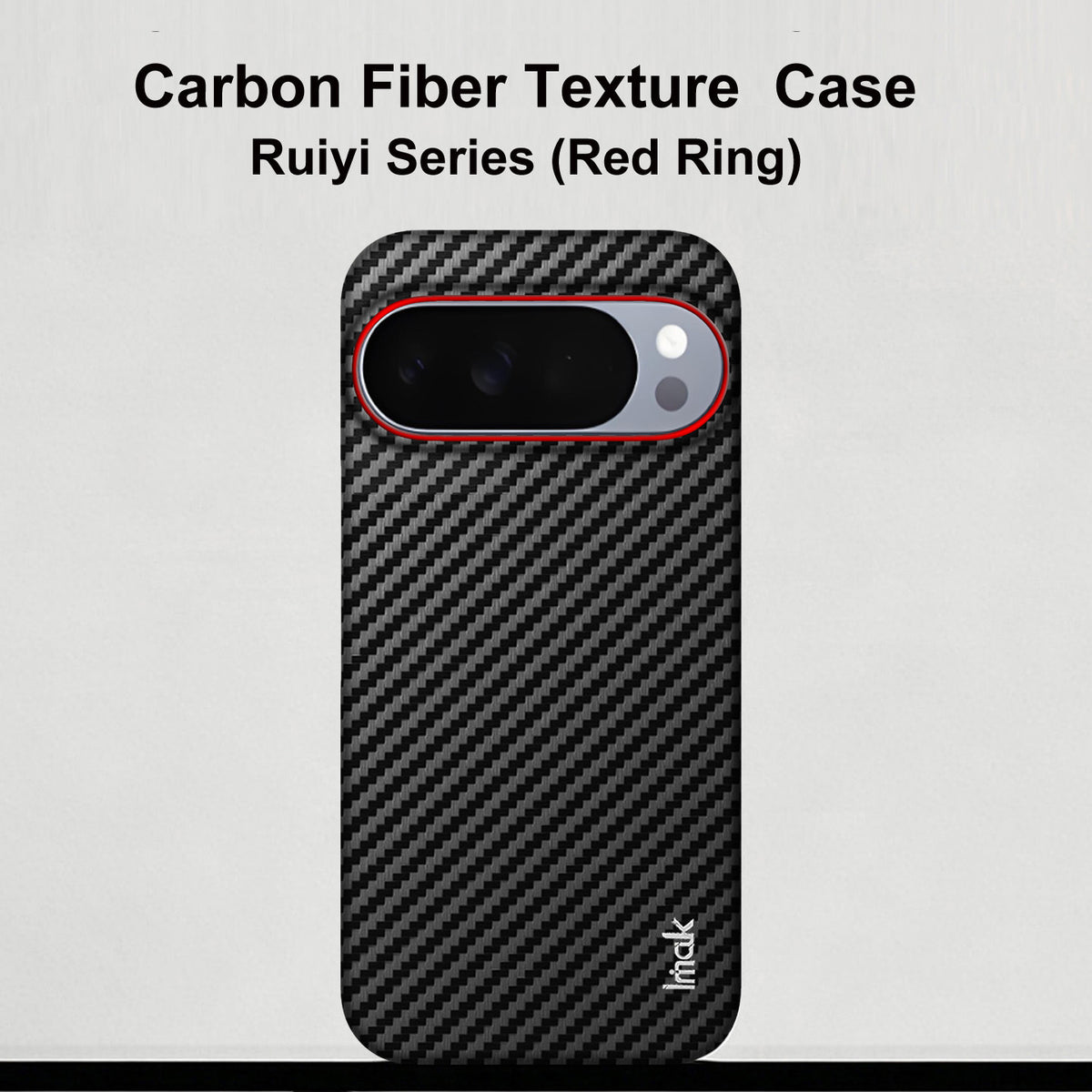 IMAK til Google Pixel 10 Pro / Google Pixel 10 Ruiyi Series Cover Kulfibertekstur Læder + PC Beskyttende Cover