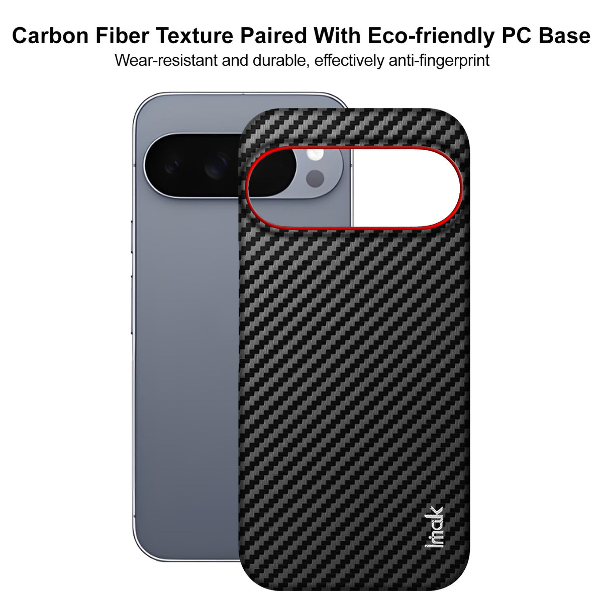 IMAK for Google Pixel 10 Pro XL Ruiyi Series Case Carbon Fiber Texture Leather + PC Protective Cover