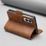 LC.IMEEKE For Samsung Galaxy Z Fold8 Leather Case RFID Blocking Card Slots Phone Cover