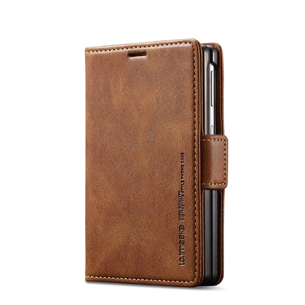 LC.IMEEKE For Samsung Galaxy Z Fold8 Leather Case RFID Blocking Card Slots Phone Cover