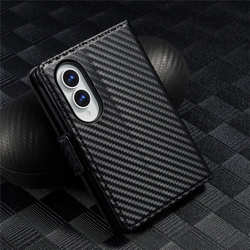 LC.IMEEKE Wallet Case for Samsung Galaxy Z Fold8 Carbon Fiber Texture Leather Phone Cover