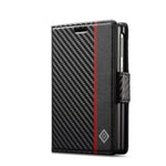 LC.IMEEKE Wallet Case for Samsung Galaxy Z Fold8 Carbon Fiber Texture Leather Phone Cover
