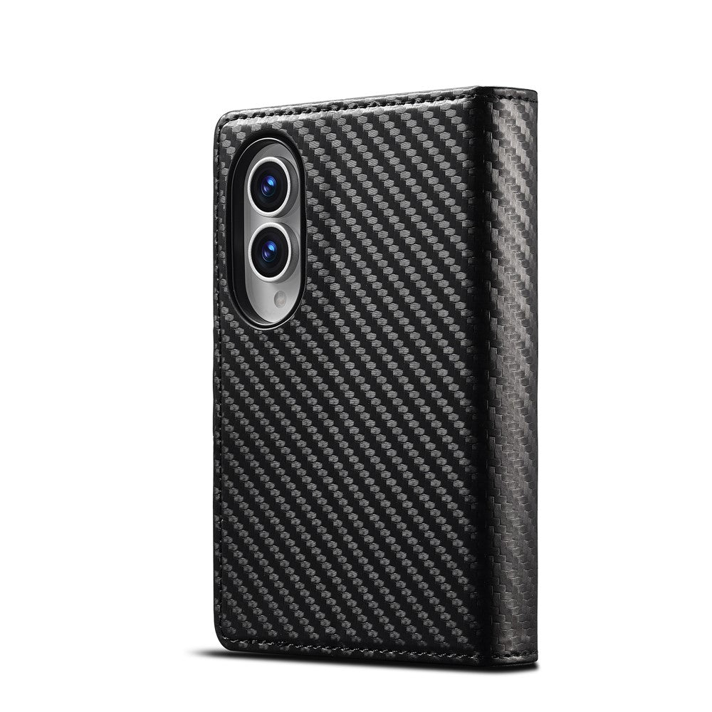 LC.IMEEKE Wallet Case for Samsung Galaxy Z Fold8 Carbon Fiber Texture Leather Phone Cover