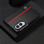 LC.IMEEKE For Samsung Galaxy Z Fold8 Case Carbon Fiber Texture Leather + TPU + EVA Phone Cover