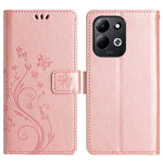 Xiaomi Redmi 17 5G / Redmi 17 4G Läderplånboksfodral med fjärilsblomma och rem