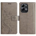 Xiaomi Redmi 17 5G / Redmi 17 4G Läderplånboksfodral med fjärilsblomma och rem