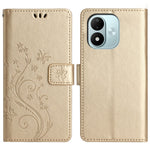 For Xiaomi Redmi Note 17 4G (Global) / Note 17 5G (Global) / Note 17 (India / China) 5G Leather Wallet Case Butterfly Flower Imprinted Phone Cover with Strap