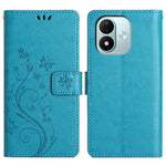 Xiaomi Redmi Note 17 4G (Global) / Note 17 5G (Global) / Note 17 (Indien/Kina) 5G Läderplånboksfodral med fjärilsblomma och rem