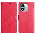 For Xiaomi Redmi Note 17 4G (Global) / Note 17 5G (Global) / Note 17 (India / China) 5G Leather Wallet Case Butterfly Flower Imprinted Phone Cover with Strap