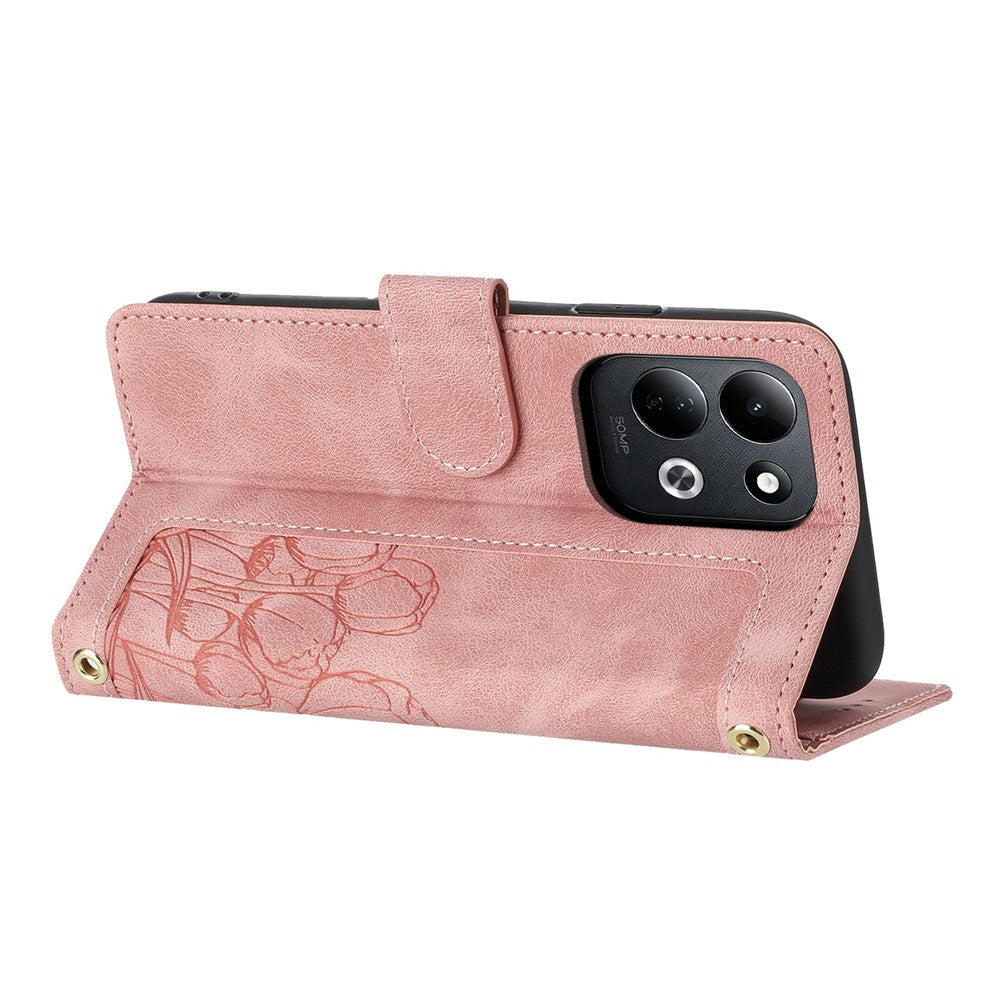 For Xiaomi Redmi 17 5G  /  Redmi 17 4G Case Tulip Leather Phone Cover with 5 Card Slots Wallet