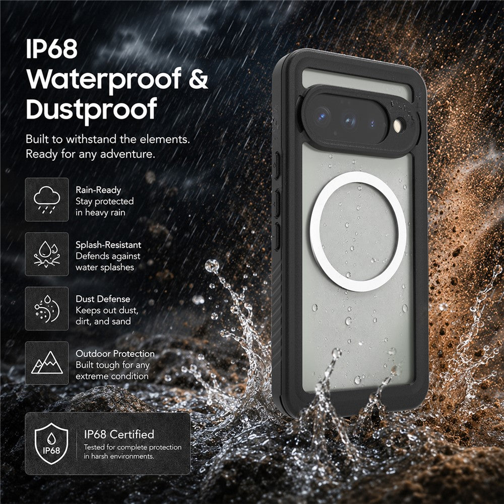 REDPEPPER FS Series For Google Pixel 11 IPX8 Waterproof Case PC TPU PET Clear Magnetic Phone Cover