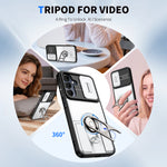 Til Samsung Galaxy A55 5G / Galaxy A35 5G Etui med Skydbart Kameracover, Støttefod, PC + TPU Beskyttende Telefoncover
