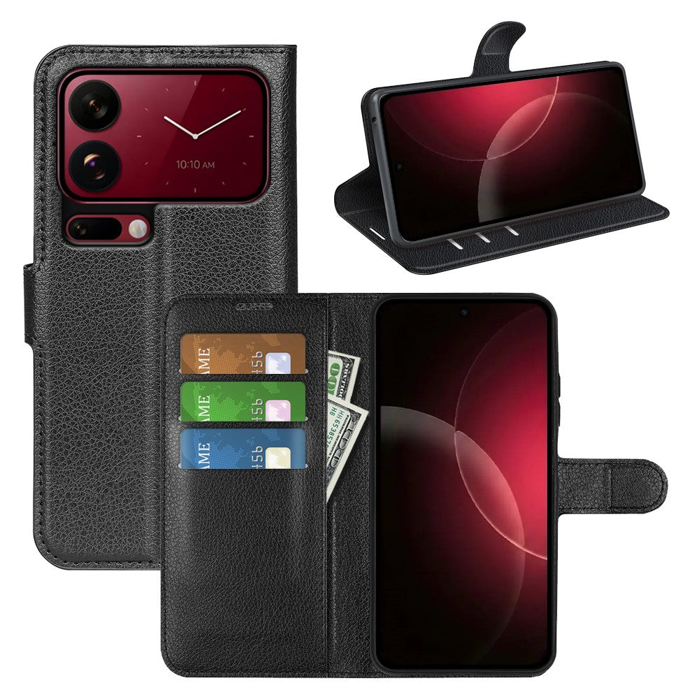 For Xiaomi 18 Pro Max Case Wallet Stand Litchi Texture Shockproof Leather Phone Cover