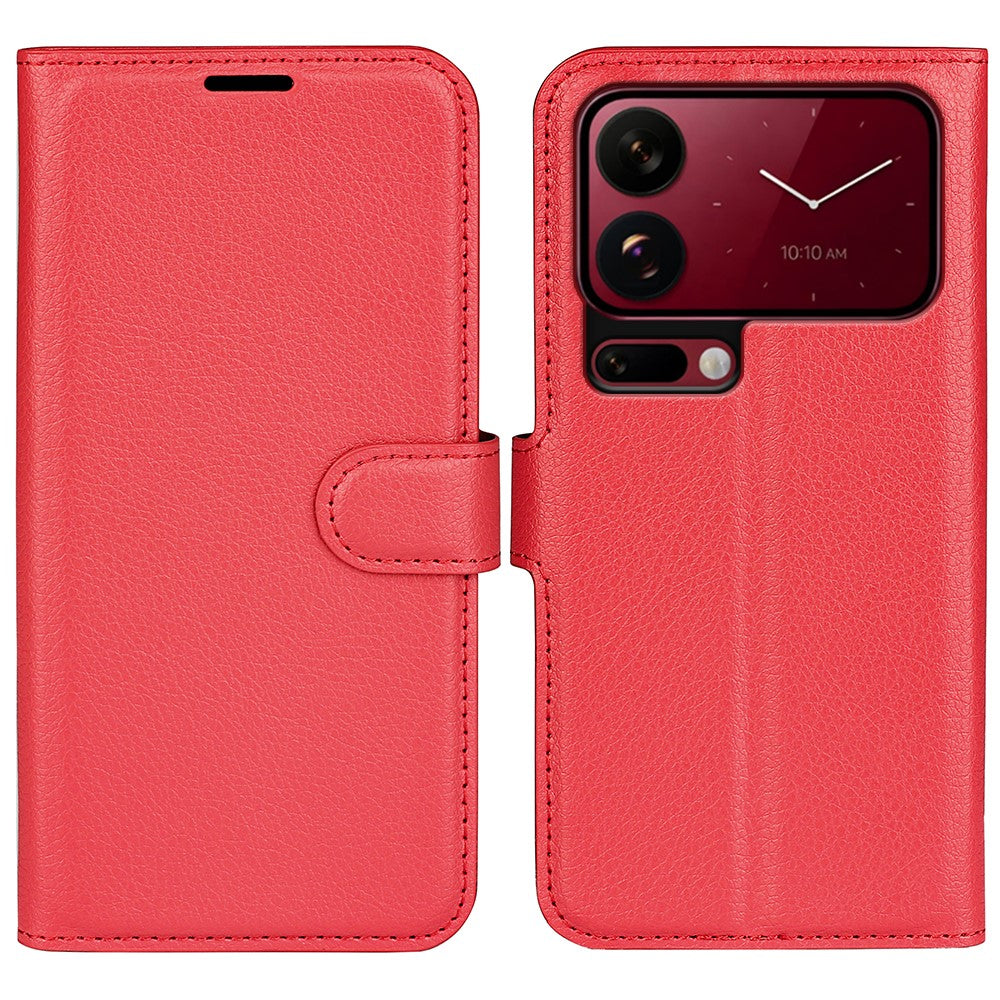 For Xiaomi 18 Pro Max Case Wallet Stand Litchi Texture Shockproof Leather Phone Cover
