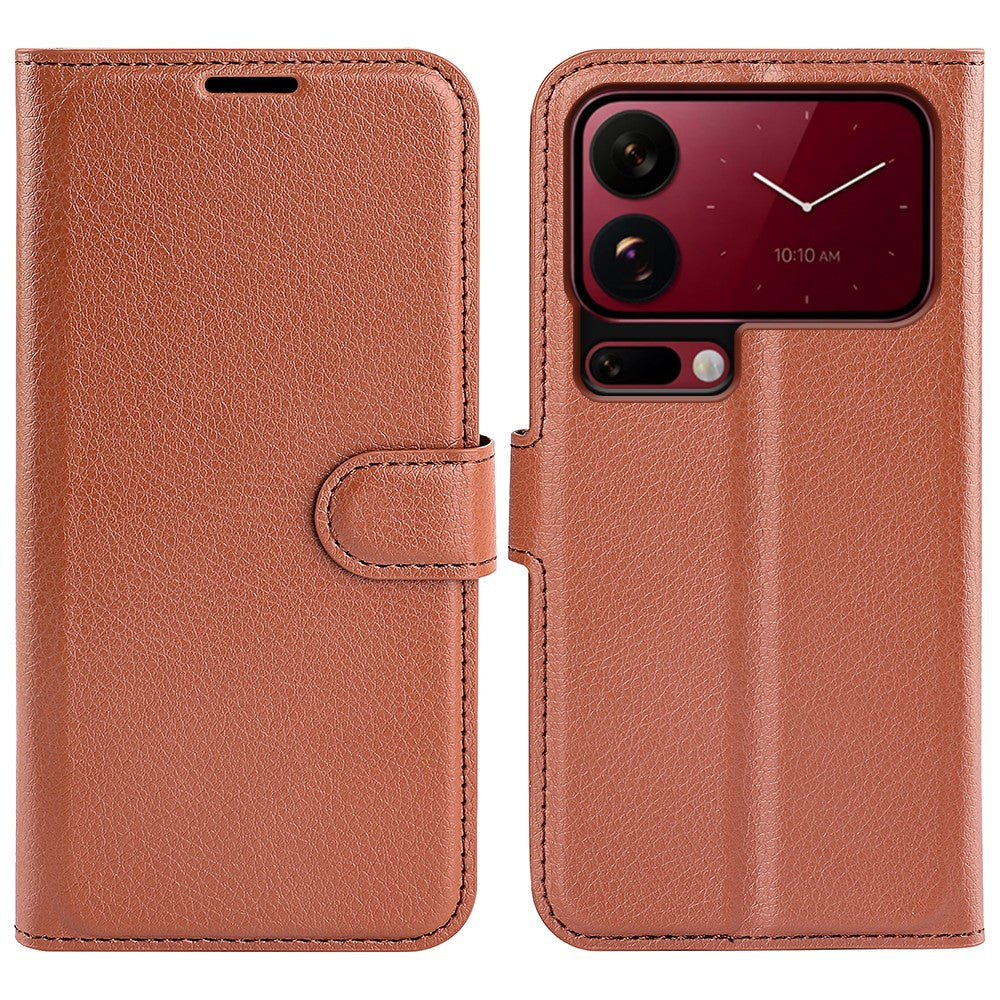 For Xiaomi 18 Pro Max Case Wallet Stand Litchi Texture Shockproof Leather Phone Cover