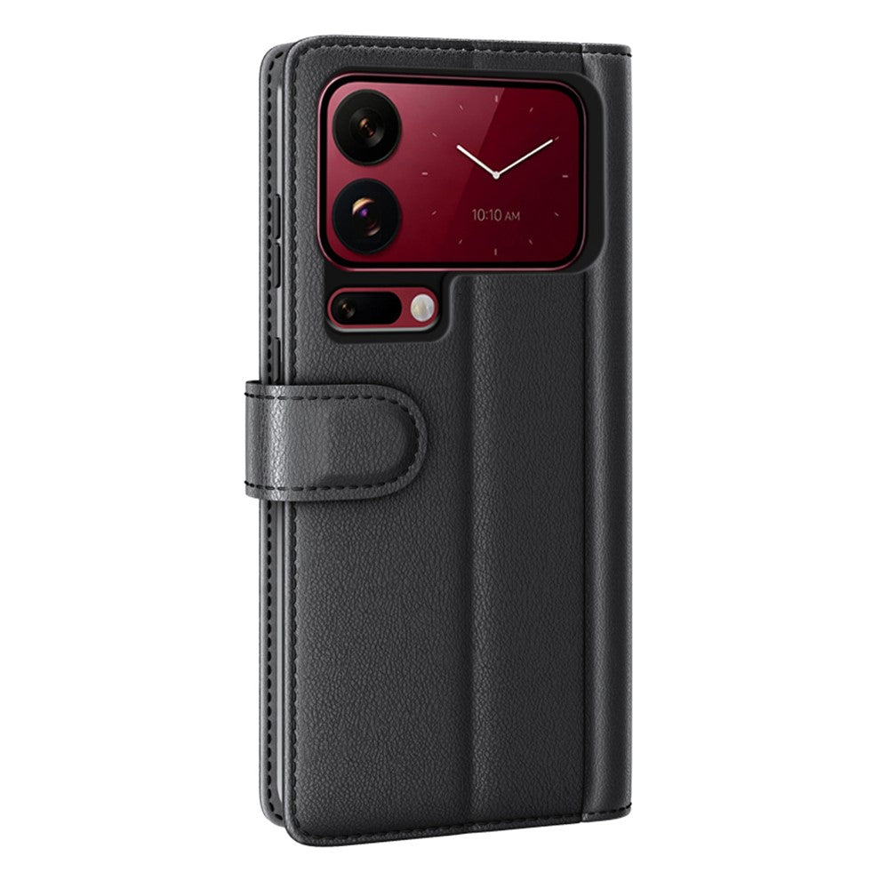 For Xiaomi 18 Pro Case Genuine Split Leather Phone Cover with Wallet Stand