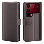 Xiaomi 18 Pro-skal i äkta splitläder med plånboksfodral