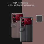 For Xiaomi 18 Pro Max Case Genuine Split Leather Phone Cover with Wallet Stand