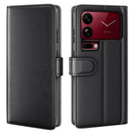 For Xiaomi 18 Pro Max Case Genuine Split Leather Phone Cover with Wallet Stand