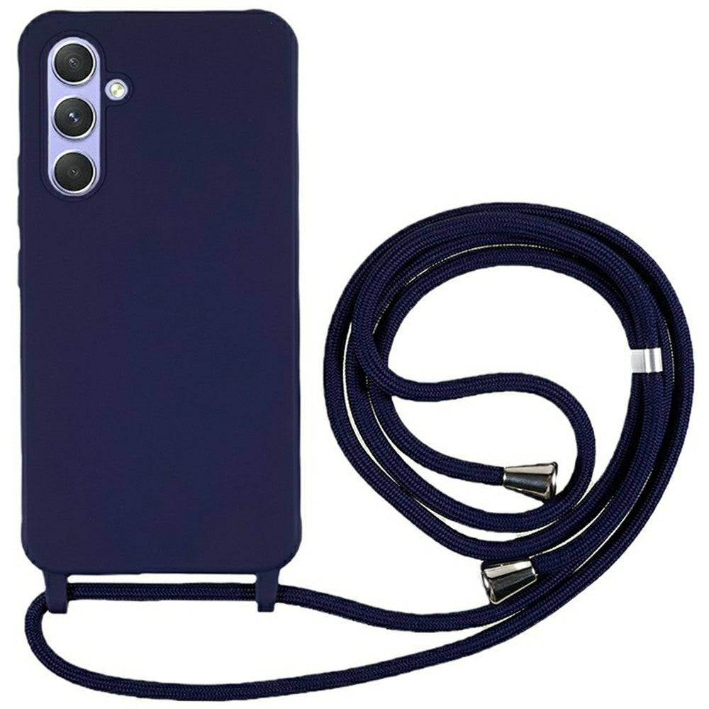 Til Samsung Galaxy A34 5G cover TPU blødt stødsikkert telefoncover med justerbar snor