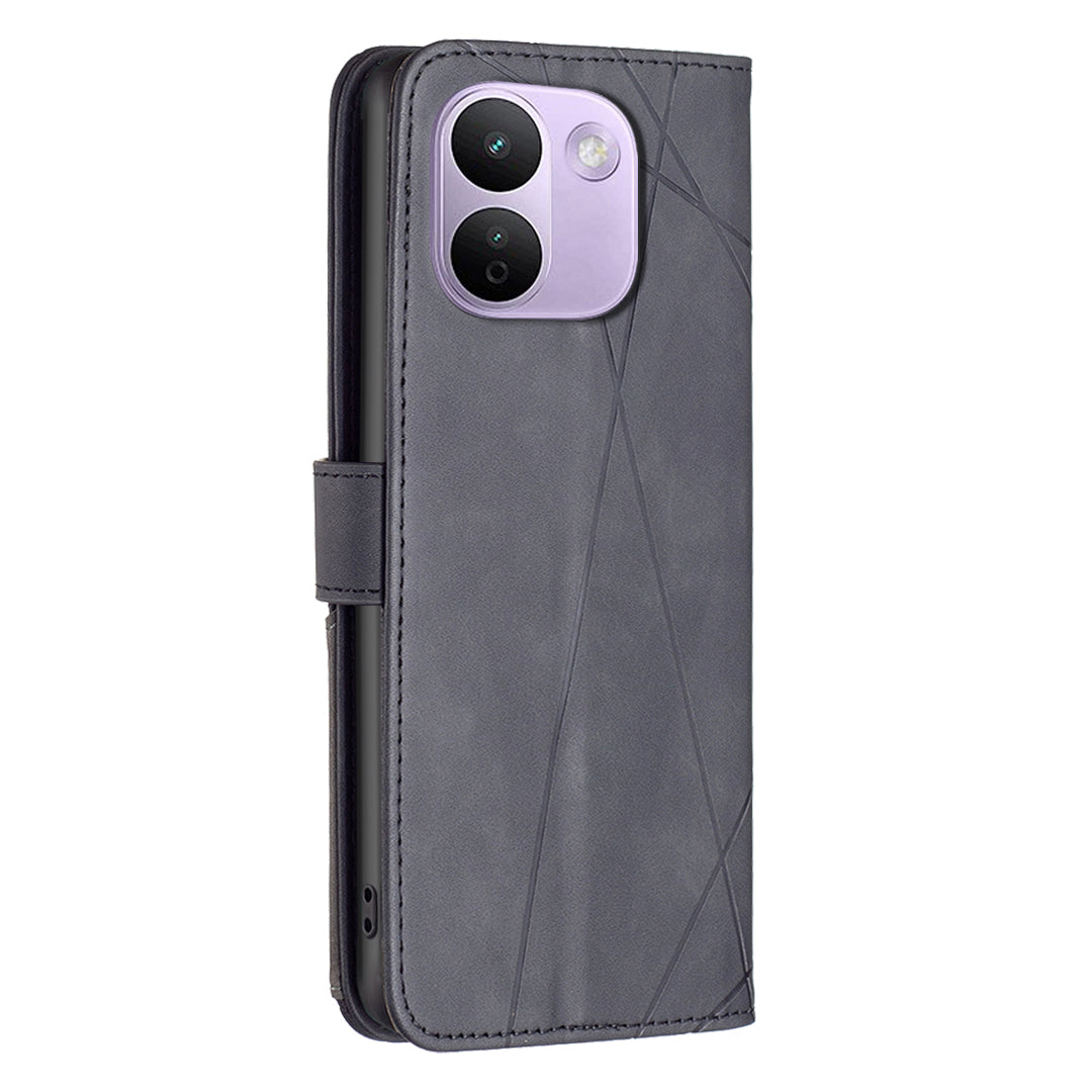 BINFEN COLOR for Xiaomi Redmi Note 17 Pro Max 5G / Note 17 Pro+ 5G Phone Case Wallet Stand Geometry Imprinted Leather Cover
