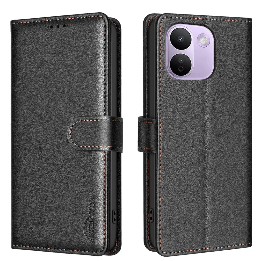 BINFEN COLOR for Xiaomi Redmi Note 17 Pro Max 5G / Note 17 Pro+ 5G BF32 Leather Case Wallet RFID Blocking Phone Cover