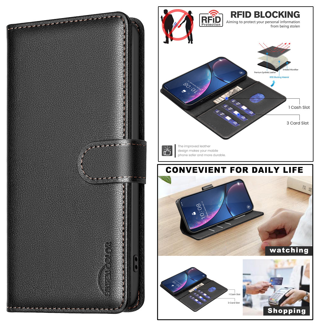 BINFEN COLOR for Xiaomi Redmi Note 17 Pro Max 5G / Note 17 Pro+ 5G BF32 Leather Case Wallet RFID Blocking Phone Cover