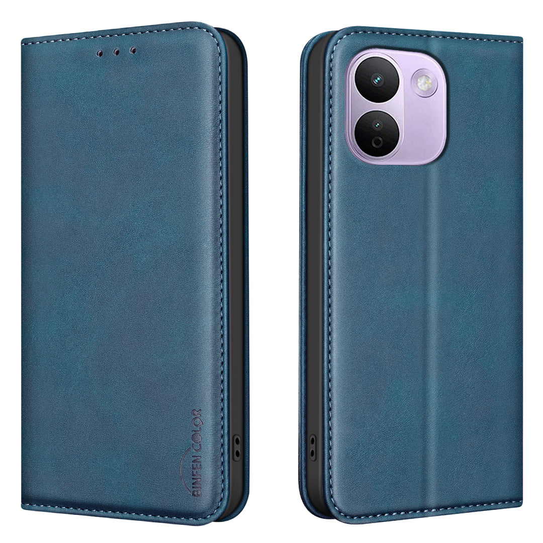 BINFEN COLOR for Xiaomi Redmi Note 17 Pro Max 5G / Note 17 Pro+ 5G RFID Blocking Calf Texture PU Leather Phone Cover
