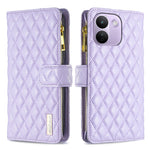 BINFEN COLOR for Xiaomi Redmi Note 17 Pro Max 5G / Note 17 Pro+ 5G BF Style-15 Leather Case Zipper Pocket Rhombus Phone Cover