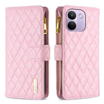 BINFEN COLOR for Xiaomi Redmi Note 17 Pro Max 5G / Note 17 Pro+ 5G BF Style-15 Leather Case Zipper Pocket Rhombus Phone Cover