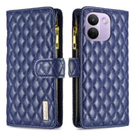 BINFEN COLOR for Xiaomi Redmi Note 17 Pro Max 5G / Note 17 Pro+ 5G BF Style-15 Leather Case Zipper Pocket Rhombus Phone Cover