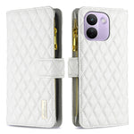 BINFEN COLOR for Xiaomi Redmi Note 17 Pro Max 5G / Note 17 Pro+ 5G BF Style-15 Leather Case Zipper Pocket Rhombus Phone Cover