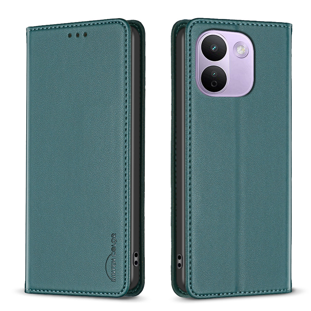 BINFEN COLOR for Xiaomi Redmi Note 17 Pro Max 5G / Note 17 Pro+ 5G Leather Case  BF18 Phone Stand Cover with Card Slots