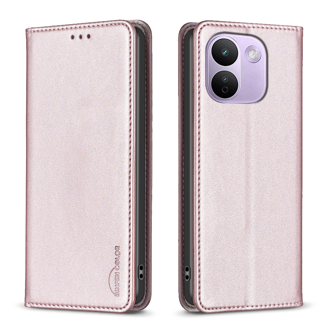 BINFEN COLOR for Xiaomi Redmi Note 17 Pro Max 5G / Note 17 Pro+ 5G Leather Case  BF18 Phone Stand Cover with Card Slots
