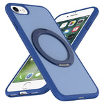 Til iPhone SE (2022) / SE (2020) / iPhone 8 4.7 tommer / iPhone 7 4.7 tommer etui med roterende magnetisk støtteben PC + TPU Skin-Touch telefoncover