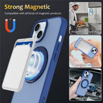 Til iPhone 13 / 14 Cover med Roterende Magnetisk Støttefod PC + TPU Skin-Touch Telefoncover