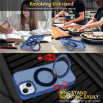 Til iPhone 13 / 14 Cover med Roterende Magnetisk Støttefod PC + TPU Skin-Touch Telefoncover