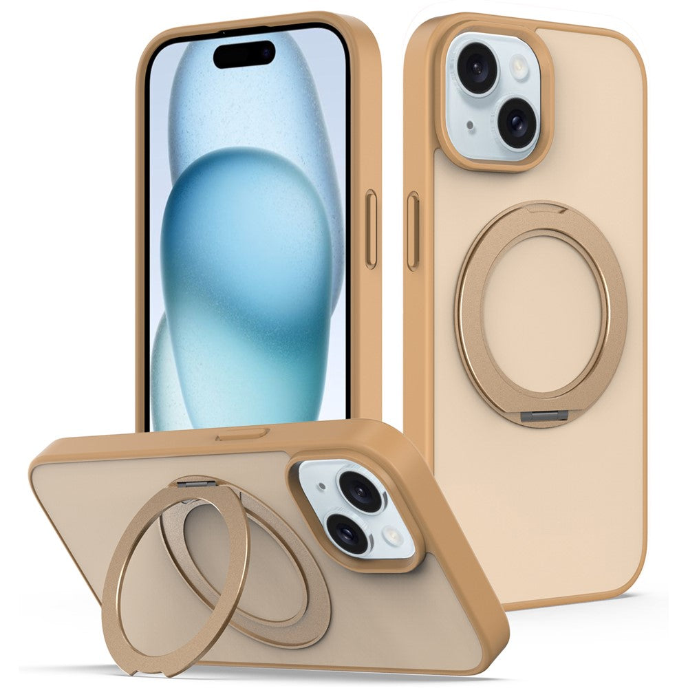 Til iPhone 13 / 14 Cover med Roterende Magnetisk Støttefod PC + TPU Skin-Touch Telefoncover