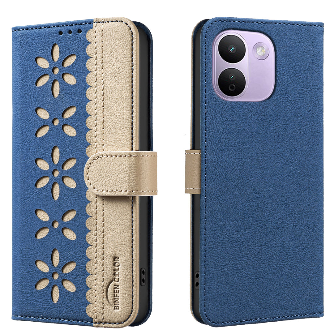 BINFEN COLOR for Xiaomi Redmi Note 17 Pro Max 5G / Note 17 Pro+ 5G BF36 Leather Case Floral Pattern Phone Cover RFID Blocking Wallet Stand
