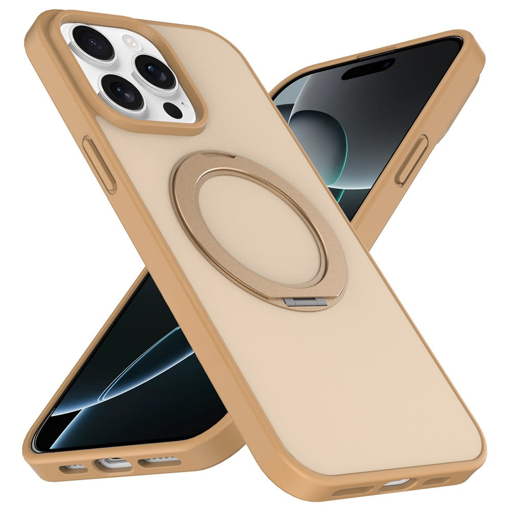 Til iPhone 12 / 12 Pro Cover med Roterende Magnetisk Støttefod PC + TPU Skin-Touch Telefoncover
