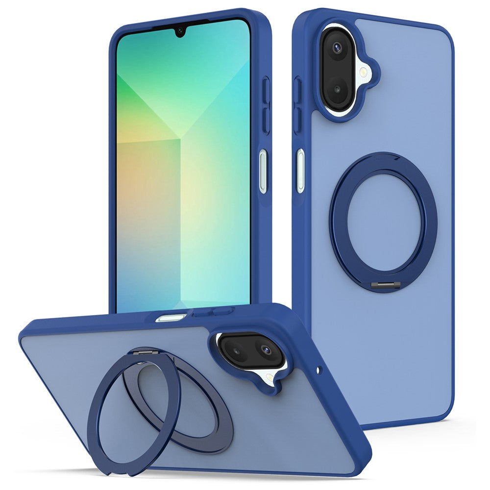 Samsung Galaxy A08 4G / A08 5G / A07 4G / A07s 4G / A07 5G-etui med roterende magnetisk stativ, PC + TPU-mobilcover med skin-touch